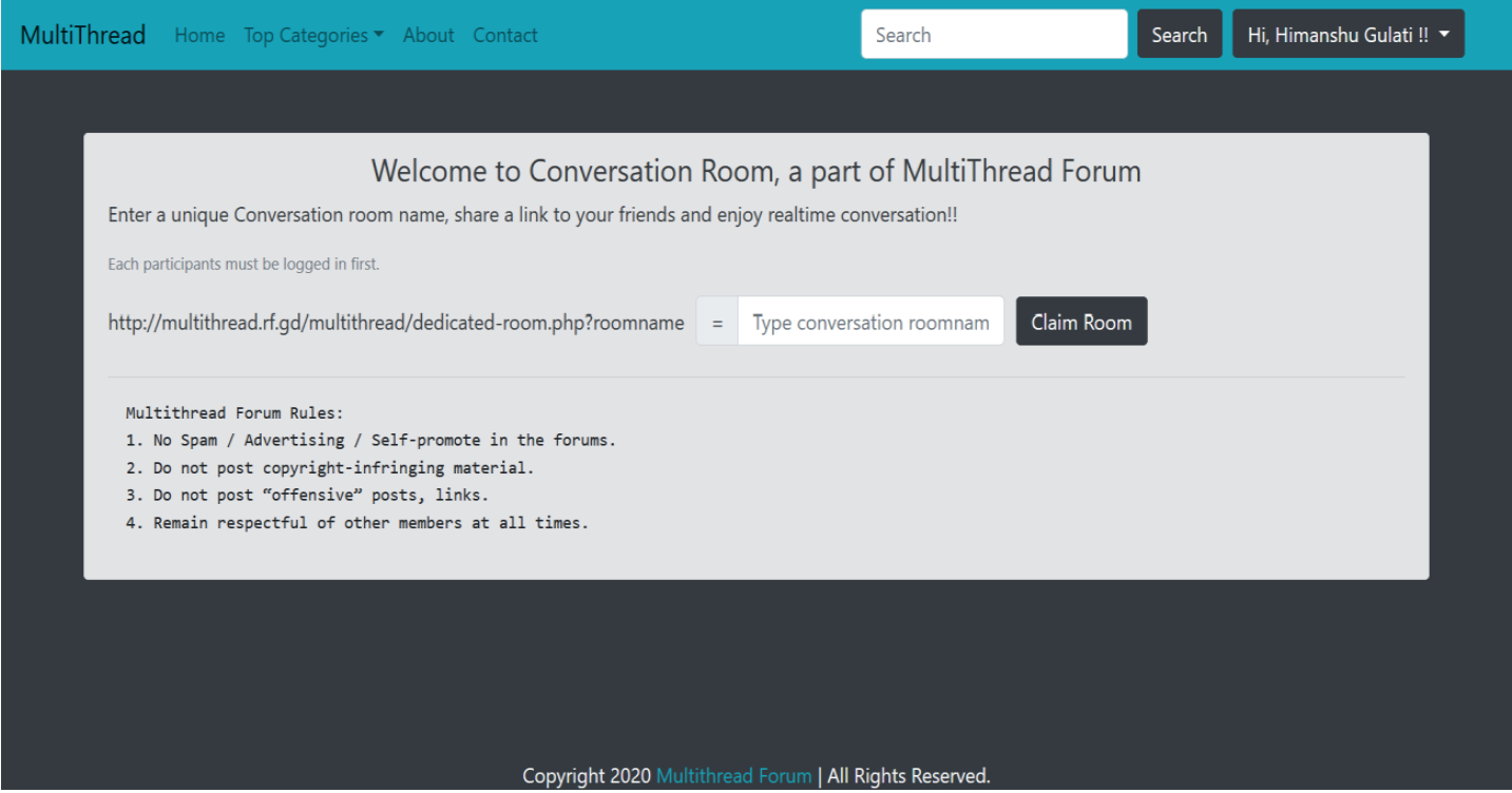 Multithread Forum site